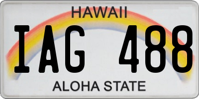 HI license plate IAG488