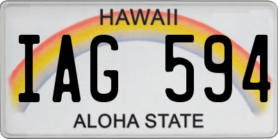 HI license plate IAG594
