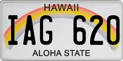 HI license plate IAG620