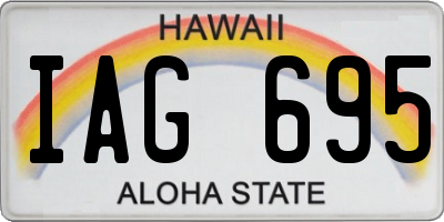 HI license plate IAG695