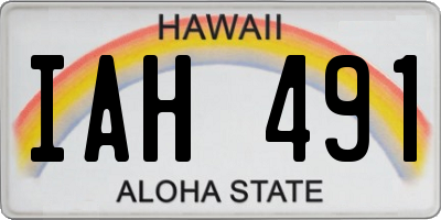 HI license plate IAH491