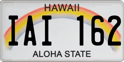 HI license plate IAI162