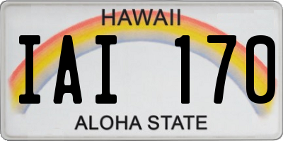HI license plate IAI170