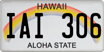 HI license plate IAI306