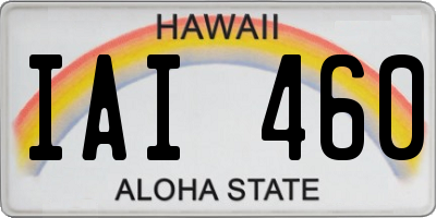 HI license plate IAI460