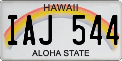 HI license plate IAJ544