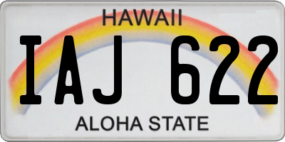 HI license plate IAJ622