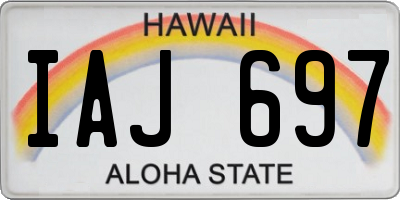 HI license plate IAJ697