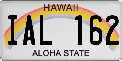HI license plate IAL162