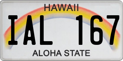 HI license plate IAL167