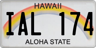 HI license plate IAL174