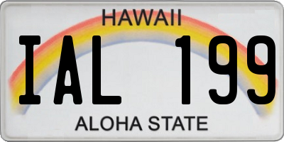 HI license plate IAL199