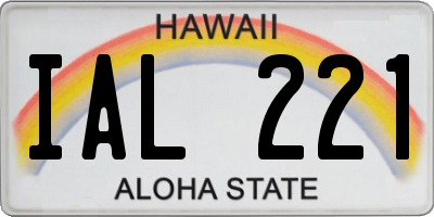 HI license plate IAL221
