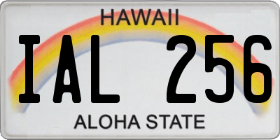 HI license plate IAL256