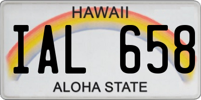HI license plate IAL658