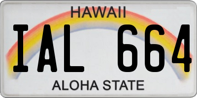 HI license plate IAL664