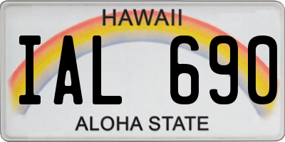 HI license plate IAL690