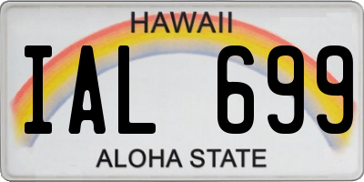 HI license plate IAL699