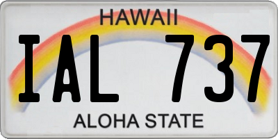 HI license plate IAL737