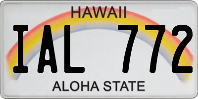 HI license plate IAL772