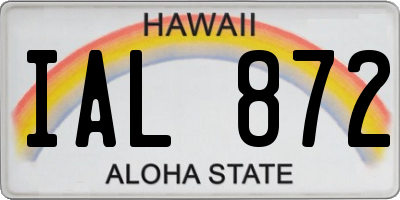 HI license plate IAL872