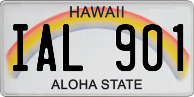 HI license plate IAL901