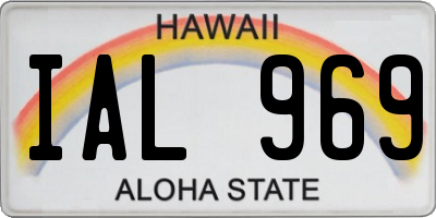 HI license plate IAL969