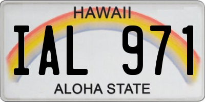 HI license plate IAL971