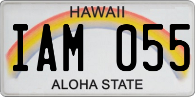 HI license plate IAM055