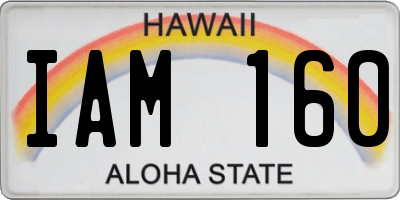 HI license plate IAM160