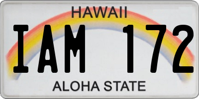 HI license plate IAM172