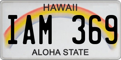 HI license plate IAM369