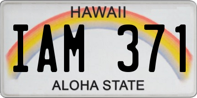 HI license plate IAM371
