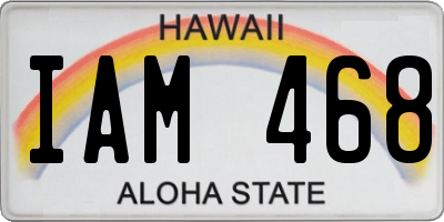 HI license plate IAM468