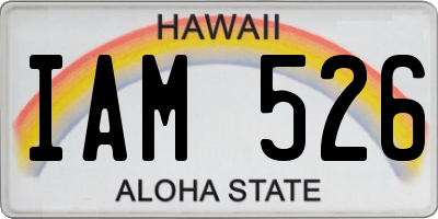 HI license plate IAM526