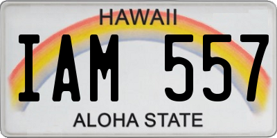 HI license plate IAM557
