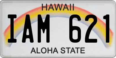 HI license plate IAM621