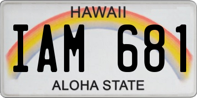 HI license plate IAM681