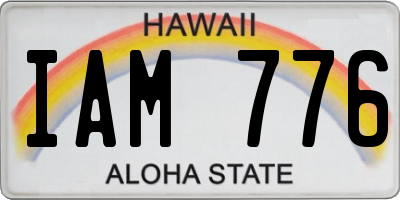 HI license plate IAM776