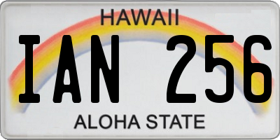 HI license plate IAN256