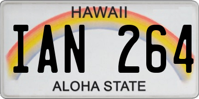 HI license plate IAN264