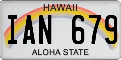 HI license plate IAN679
