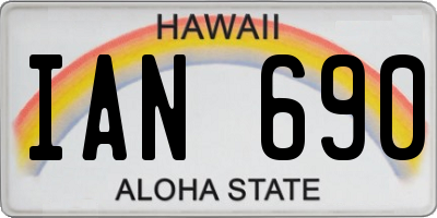 HI license plate IAN690