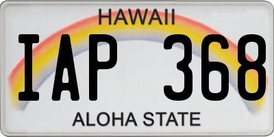 HI license plate IAP368