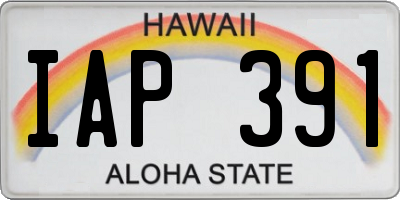 HI license plate IAP391