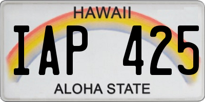 HI license plate IAP425