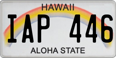 HI license plate IAP446