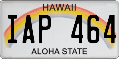 HI license plate IAP464