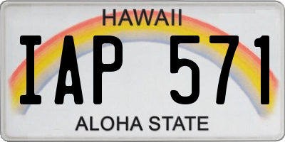 HI license plate IAP571