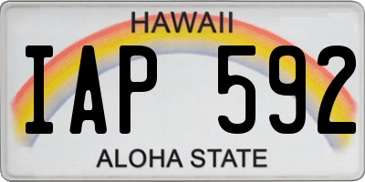 HI license plate IAP592